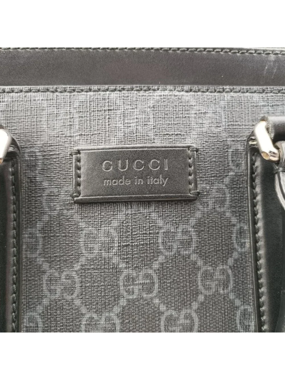 Gucci Guccissima Black Leather Handbag